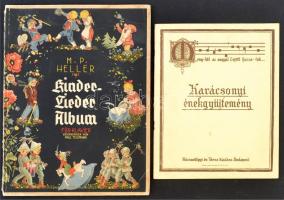 cca 1930 Karácsonyi énekek: Karácsonyi énekgyűjtemény, Rózsavölgyi és Társa + Kinder lieder Album