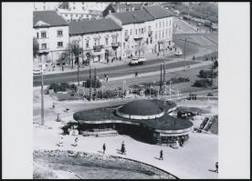 cca 1972 Budapest, a Moszkva tér átépítése, a forgalom átszervezése, 3 db korabeli negatívról készül...