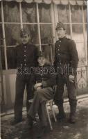 1915 A K.u.K. hadsereg három katonája / Three members of the Austro-Hungarian Army, picture taken by Eugen Timar, photo (EK)