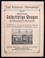 cca 1913 Carl Schenck, Darmstadt, Selbsttatige Waagen, pp.:15, 29x22cm
