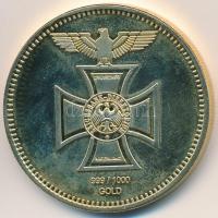 Német 3. Birodalom "Reichsbank" aranyozott fém replika (40mm) T:PP ujjlenyomat
German Thi...
