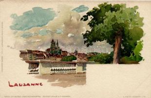 Lusanne, Veltens Künstlerpostkarte No. 434. litho s: F. Voellmy