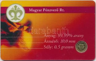 1946. 1Ft Au "Mini veret" (0.5g/0.999) utánveret díszcsomagolásban tanúsítvánnyal T:BU
Hu...