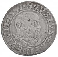 Porosz Hercegség 1541. 1Gr Ag &quot;Brandenburgi Albert&quot; (1,92g) T:2- kis ph. Duchy of Prussia 1541. 1 Groschen Ag &quot;Albrecht von Brandenburg&quot; (1,92g) C:VF small edge error