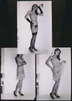 cca 1974 Tűsarkúban, 9 db finoman erotikus fénykép, korabeli negatívokról készült modern nagyítások,...