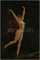 Tänzerin / Erotic nude art postcard s: J. Urban