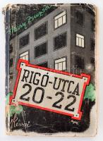 Thury Zsuzsa: Rigó utca 20-22. Bp., 1941, Révai.  Kiadói, kissé viseltes papírkötésben, felragasztott papírborítóval. Dedikált első kiadás!