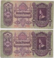 1930. 100P (6x) páronkét sorszámkövetők T:III