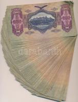 1930. 100P (100x) szakadt bankjegy kötegelővel T:vegyes