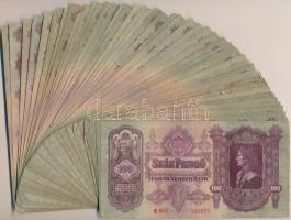 1930. 100P (100x) szakadt bankjegy kötegelővel T:vegyes
