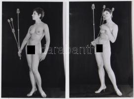 cca 1973 Nyári emlék, 9 db finoman erotikus fénykép, korabeli negatívokról készült modern nagyítások...