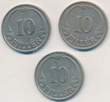 1926-1938. 10f Cu-Ni (3x) T:2,2-