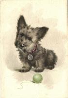 Dog puppy, Kunstverlag E.A. Schwerdtfeger & Co. No. 9484, s: E. Dermitzel (fl)