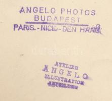 cca 1938 Angelo (1894-1974) színpadi jelenet, monogrammal és pecséttel jelzett vintage fotó, 17x12 c...