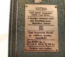 Fém diavetítő ház, jelzett (Elzett), jó állapotban, 25×9×17 cm