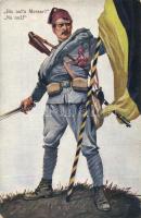 Bis auf's Messer! / Na noz! Bosnian soldier, K.u.K. military propaganda