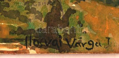 Ilosvai jelzéssel: Utca részlet. Akvarell, papír-karton, 43×39 cm