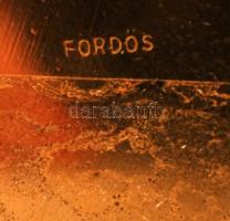 2 db réz gyertyatartó "Födrös" jelzéssel, m: 37,5 cm