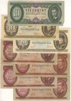 Kis hagyaték bankjegy tétel 1949. 100Ft (2x) T:III+ 1962. 10Ft+100Ft (2x) T:III+ 1983. 50Ft T:II 1986. 50Ft T:II/III+ összesen 7db
