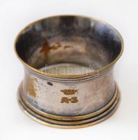 Ezüst (Ag.) szalvétagyűrű, monogrammal, jelzett, d:5,5 cm, nettó:48 g