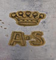 Ezüst (Ag.) szalvétagyűrű, monogrammal, jelzett, d:5,5 cm, nettó:48 g