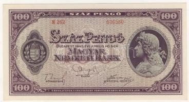 1945. 100P "N" betű felett nincs lemezhiba! R! T:I-