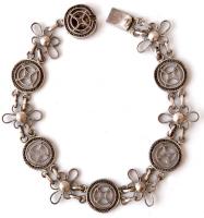 Ezüst karlánc, Ag, nettó:10gr., jelzett, 18cm / Silver bracelet, Ag, net: 10gr, marked, 18cm