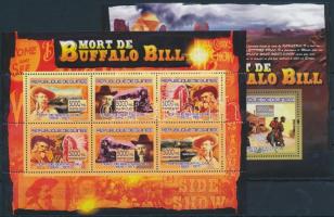 Buffalo Bill halálának 90. évfordulója kisív + blokk, Buffalo Bill minisheet + block