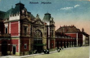 Kolozsvár, Cluj; vasútállomás, pályaudvar / railway station