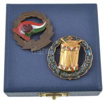 ~1970-1980. "MHSZ Kiváló Munkáért" zománcozott bronz fokozatú fém jelvény eredeti tokban +...