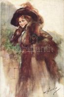 1910s fashion, lady with dog s: Barribal