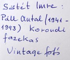 Sötét Imre: Páll Antal (1941-1993) korondi fazekas" felirattal,  Vintage fotó, 18x13cm