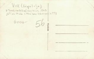 1943 Visk, Vyshkovo; a Turul-emlékmű avatása július 11-én (az emlékművet 1945-ben lebontották) / ina...