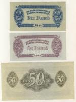 1944. 1P "V.H.", 10P "V.H.", 20P "V.H." T:II+ Csak egyszer hajtva! + 2...