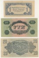 1944. 1P "V.H.", 10P "V.H.", 20P "V.H." T:II+ Csak egyszer hajtva! + 2...