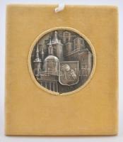 Spanyolország 1966. "Madrid" fém emlékérem (78mm) bársonyborítású keretben (165x140mm) T:2...