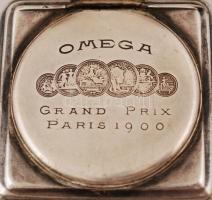 Omega ezüst(Ag) zsebóra, porcelán számlappal(rajta hajszálrepedéssel), másodpercmutatóval, hátoldalá...