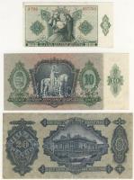 1930-45. 10P "*"-gal, 50P, 100P "*"-gal T:II+ Csak egyszer hajtva! 1930. 20P T:r...