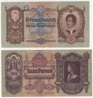 1930-45. 10P "*"-gal, 50P, 100P "*"-gal T:II+ Csak egyszer hajtva! 1930. 20P T:r...