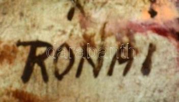 Rónai Antal (1926- ): Erdei út, olaj, farost, jelzett, 40,5×70,5 cm