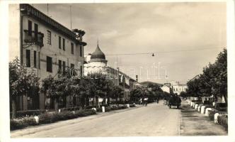 Beregszász, Berehove; utcarészlet lovaskocsi / street, horse carriage