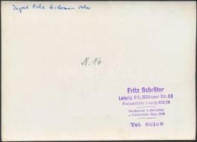 cca 1930 Német táncművésznő, Fritz Schröter pecsétel jelzett felvétele, 12x18 cm