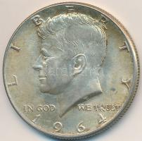 Amerikai Egyesült Államok 1964. 1/2$ Ag &quot;Kennedy&quot; T:2 kis patina USA 1964. 1/2 Dollar Ag &quot;Kennedy&quot; C:XF small patina