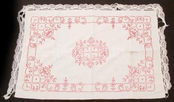 4 db terítő, fali dísz, textil-vászon, különféle méretben