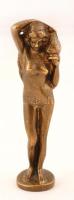 Danaida-lány, kisméretű bronz szobor, jelzés nélkül, m: 12 cm