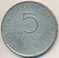 1948. 5Ft Ag "Petőfi" T:2,2- patina