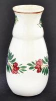 Hollóházi (Szakmáry) váza, kézzel festett, jelzett, hibátlan,  m:19 cm