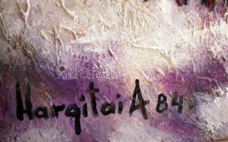 Hargitai jelzéssel: Alvó lány, olaj, vászon, 30x40cm