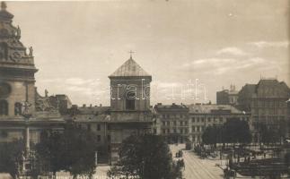 Lviv, Lwów; Plac Bernardynski i Hotel Krakowski / square and Hotel Krakow (EK)