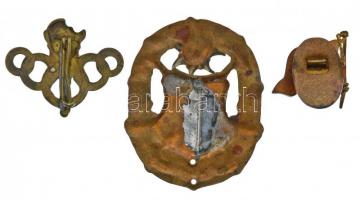 3db-os jelvény tétel: "DVTK (Diósgyőr-Vasgyári Testgyakorlók Köre)" zománcozott fém turist...